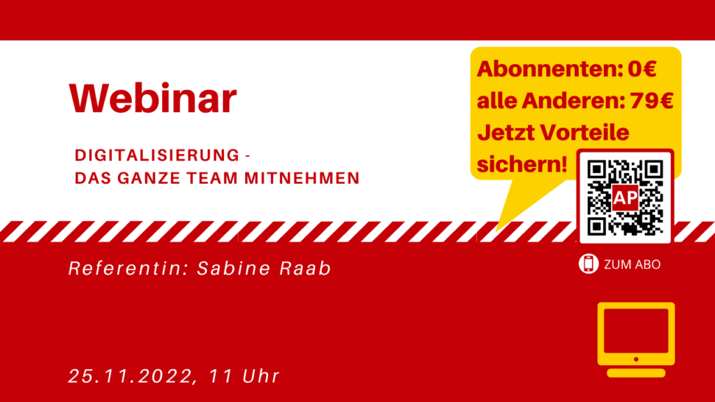 Webinar: Digitalisierung – Das ganze Team mitnehmen