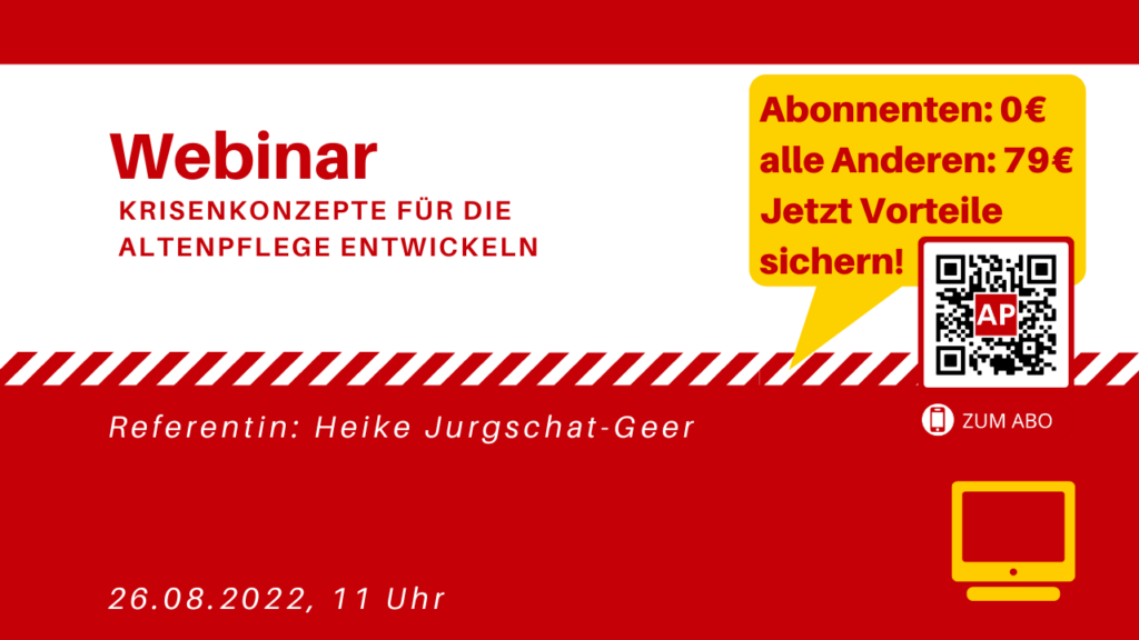 Webinar: Krisenkonzepte für die Altenpflege entwickeln