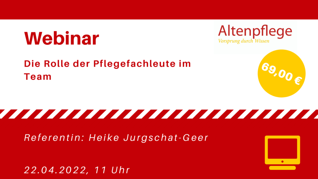 Webinar Rolle der Pflegefachleute im Team