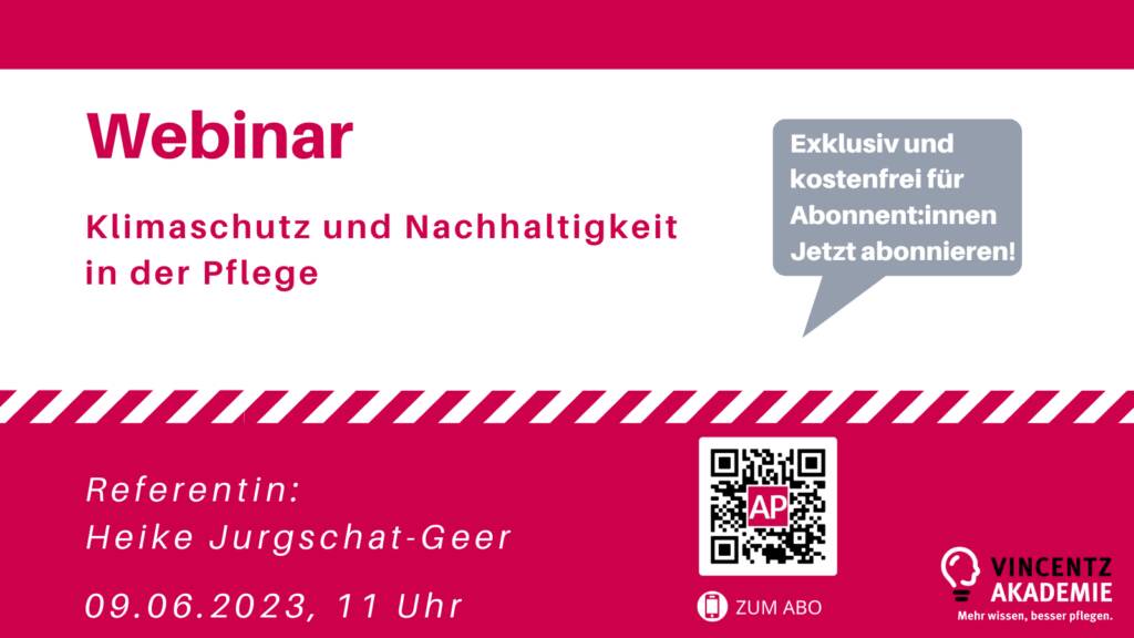 Webinar: Klimaschutz und Nachhaltigkeit in der Pflege
