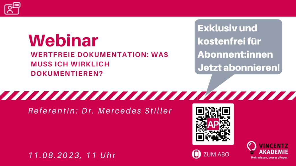 Webinar: Wertfreie Dokumentation – Was muss ich wirklich dokumentieren?