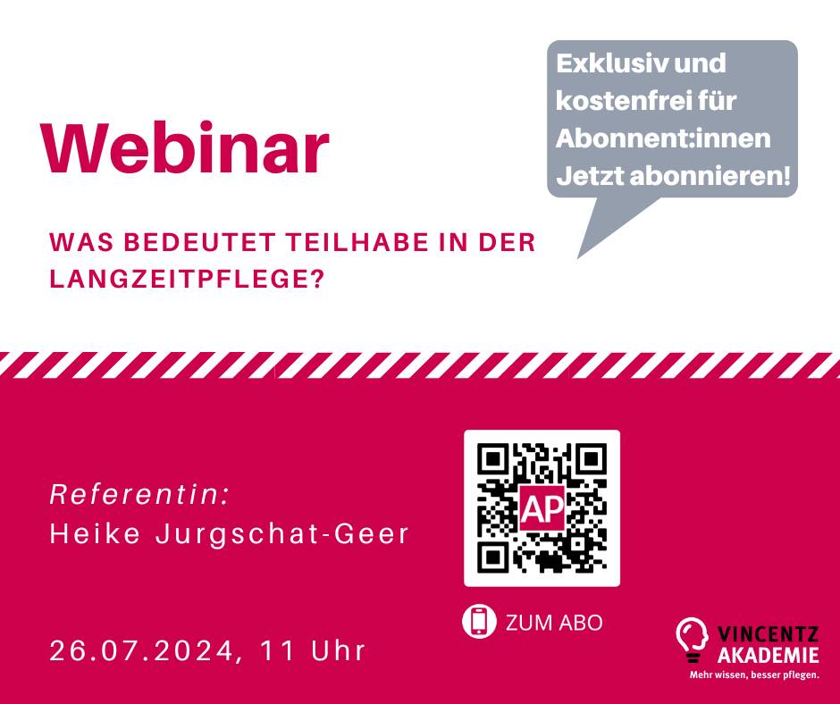 Webinar: Was bedeutet Teilhabe in der Langzeitpflege?