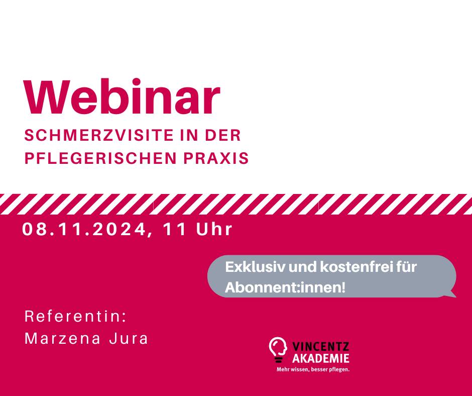 Webinar: Schmerzvisite in der pflegerischen Praxis