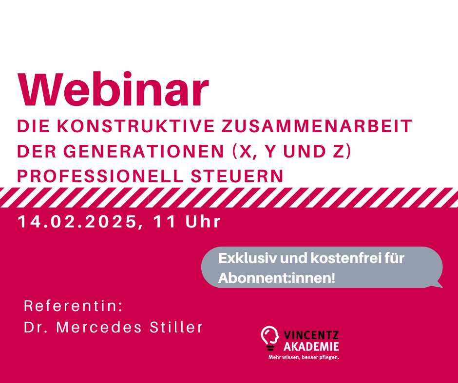 Webinar: Die konstruktive Zusammenarbeit der Generationen X, Y und Z professionell steuern
