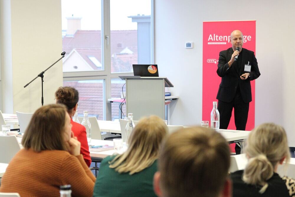 Andreas Claus, Vorstandsvorsitzender DRK Sangerhausen, auf dem AltenpflegeKongress.