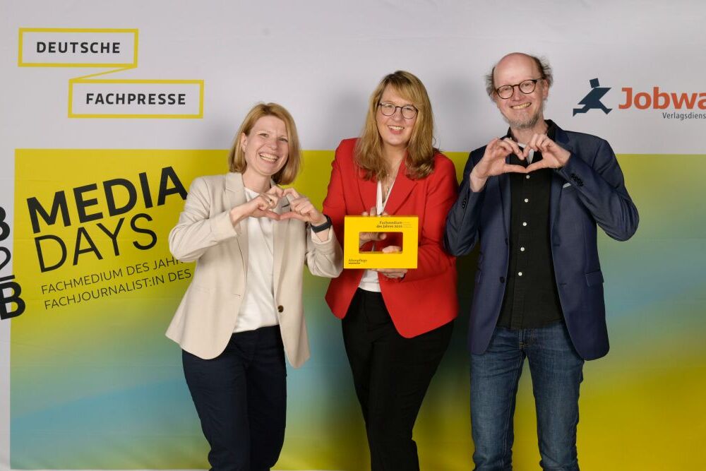 Das Team der Altenpflege Redaktion: v.l.: Tanja Laepke, Miriam von Bardeleben und Tino Schaft