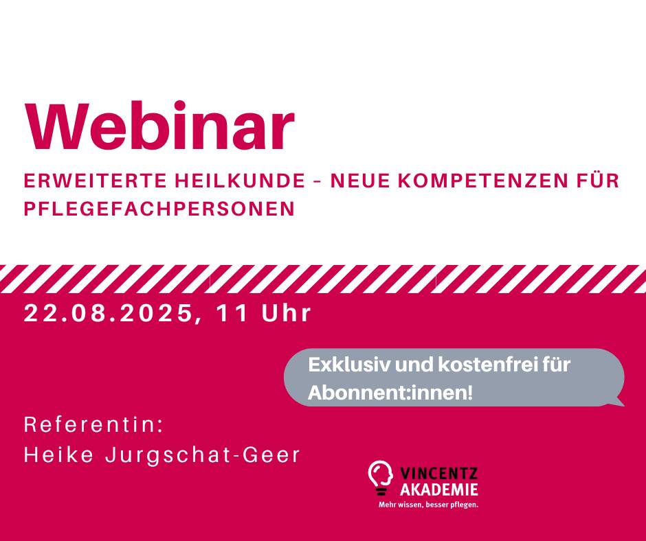 Webinar: Erweiterte Heilkunde für Pflegefachpersonen