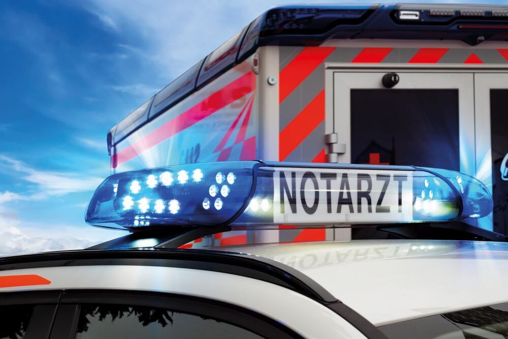 Notarzteinsatz mit Rettungswagen