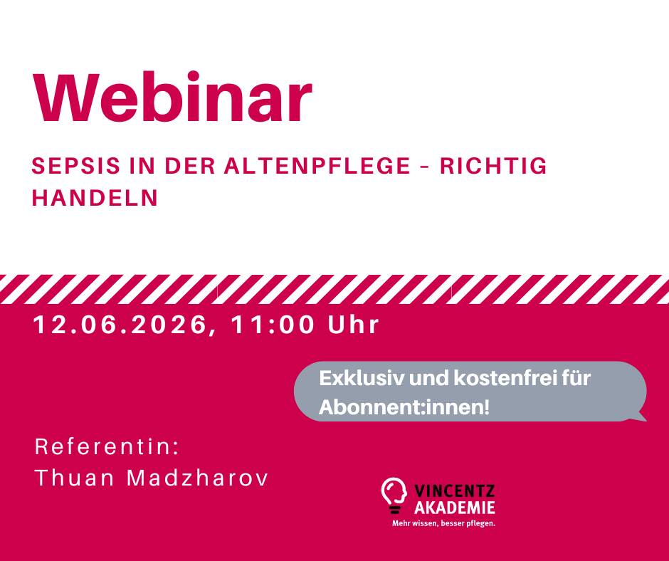 Webinar: Sepsis in der Altenpflege – richtig handeln