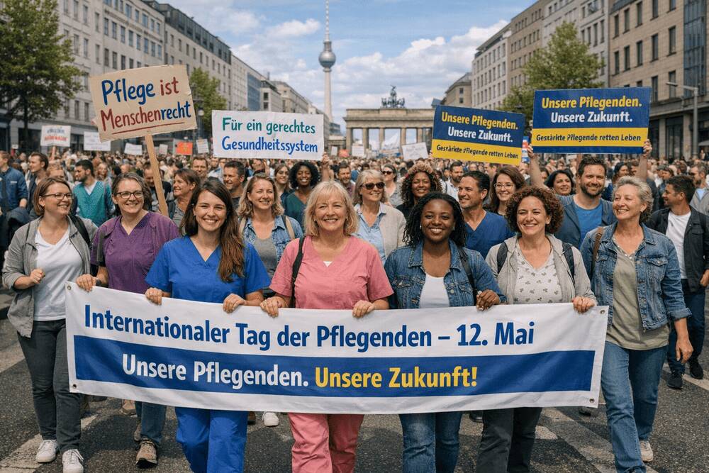 Internationaler tag der Pflegenden: Demo durch Berlin
