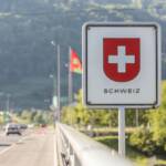 Grenzschild zur Schweiz
