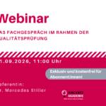 Webinar: Das Fachgespräch im Rahmen der Qualitätsprüfung