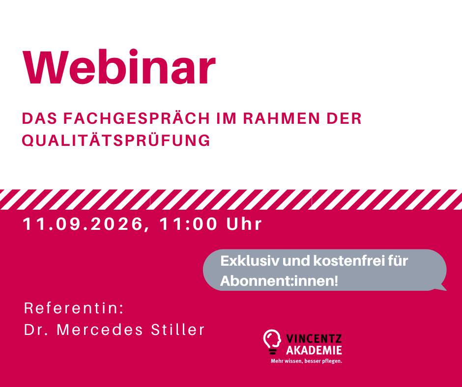 Webinar: Das Fachgespräch im Rahmen der Qualitätsprüfung